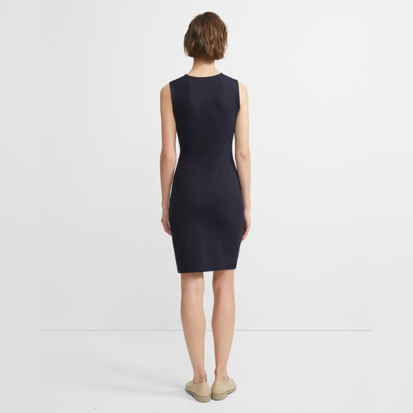 Theory Twist-Front Dress - Night Sky Navy - Size Medium - Picture 4 of 14